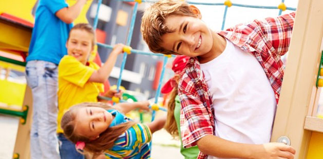 Children playing together in an inclusive classroom